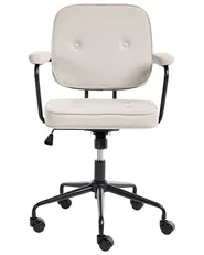 Schreibtischstuhl PAWNEE Samtstoff Hellbeige_1018766