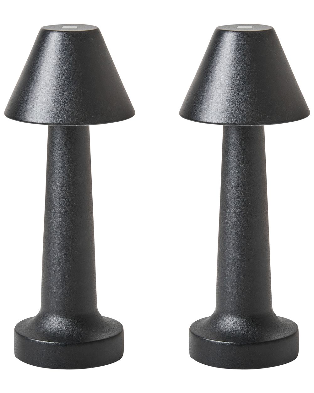 Set of 2 Wireless LED Table Lamp JOANES with Dimmer Metal Black