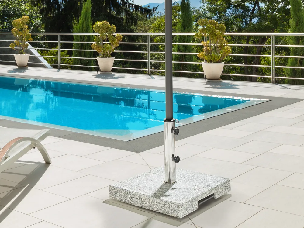 Sonnenschirmfuß CERZETO Quadratisch Grau 30 kg