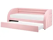 Ausziehbett Bouclé ALBIAC 90 x 200 cm Pastellrosa_1069065