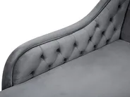 Rechtsseitige Chaiselongue NIMES Samtstoff Grau_712491
