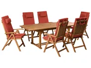 Outdoor Sitzkissen 6er Set JAVA/AMANTEA PREMIUM 50 x 71 cm Rot_993208