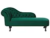 Linksseitige Chaiselongue NIMES Samtstoff Dunkelgrün