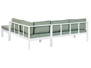 Garten Ecksofa mit Tisch 5-Sitzer MESSINA Metall Grün linksseitig_929573