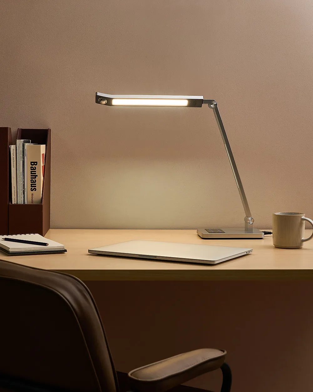LED Desk Lamp LEPUS with Motion Sensor Silver_1184929