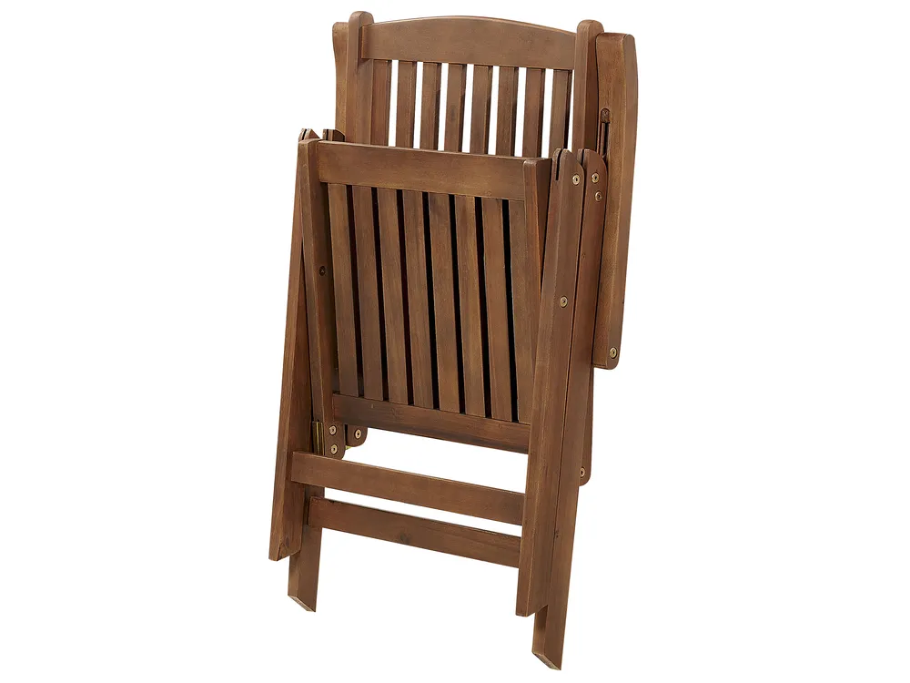 Gartenmöbel Set 6-Sitzer AMANTEA Akazienholz Dunkelbraun_871813