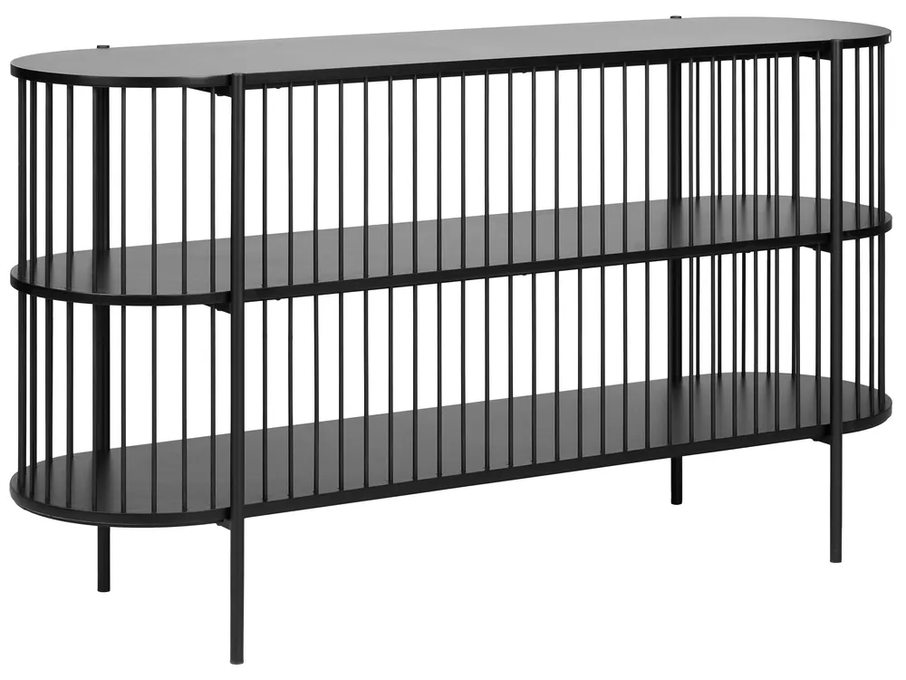 Regal mit 2 Ebenen BIRSON 80 cm Schwarz_1002633