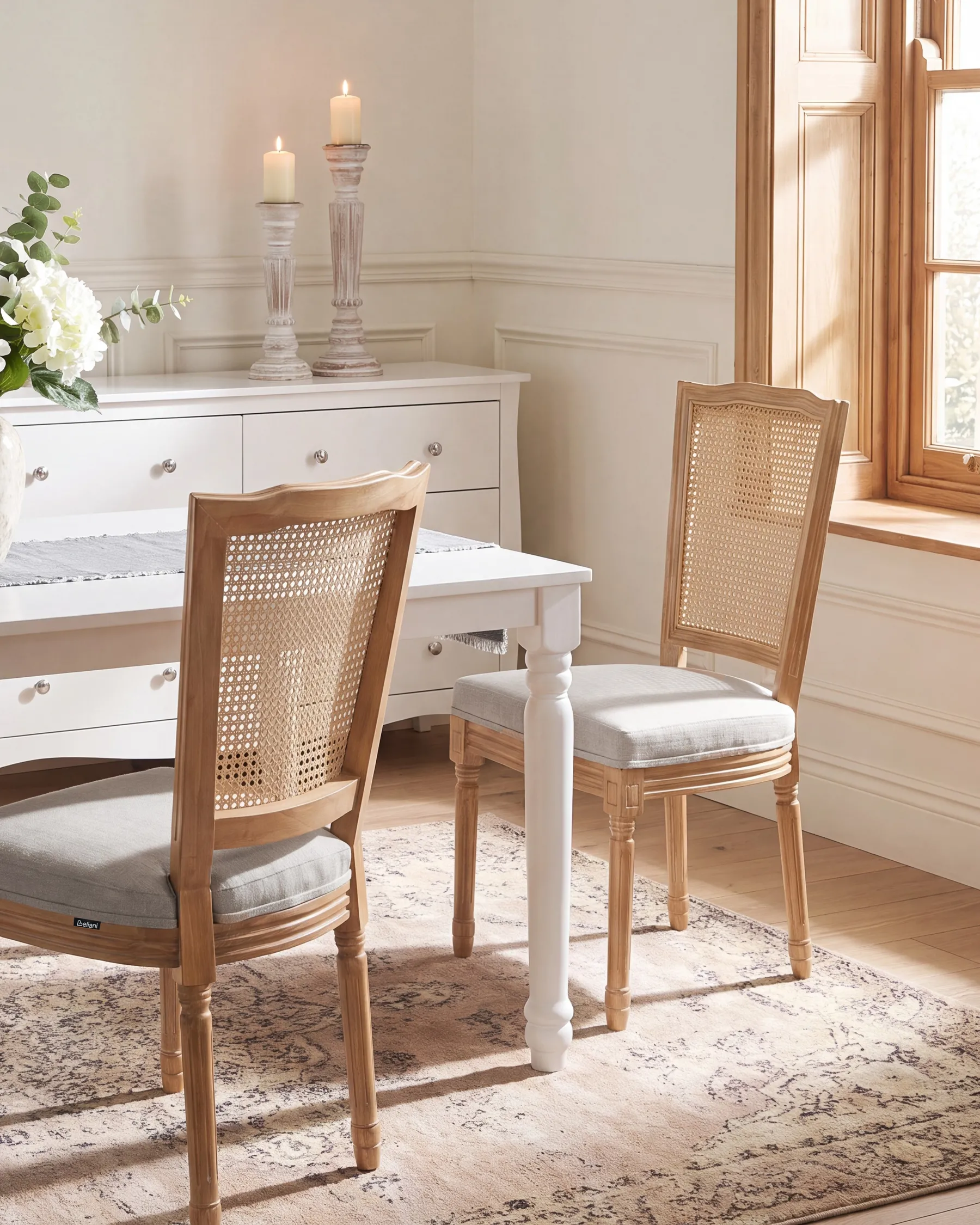 Set mit 2 Stühlen BONANZA Holz Hellbraun / Beige_1090781