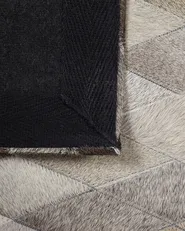 Rug MALDAN Beige 160 x 230 cm Leather_742835