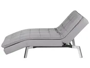 Chaiselongue LOIRET Samtstoff Hellgrau_776220