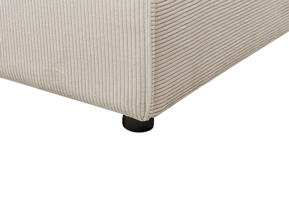 Corner Sofa Bed 3 Seater ABACKA Corduroy Beige Right Hand_896794