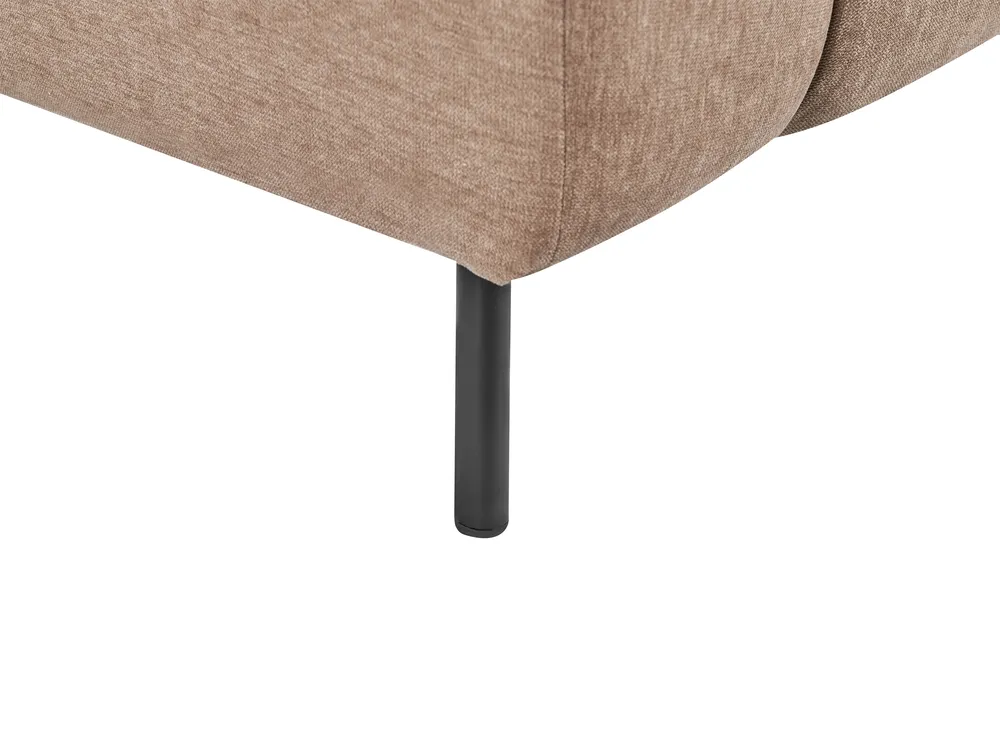 Linksseitige Chaiselongue LANNILS Stoff Hellbraun_941980