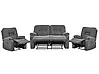 Sofa Set manuell verstellbar 4-Sitzer BERGEN Stoff Graphitgrau