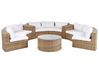 Garden Lounge Set with Table 9 Seater SEVERO PE Rattan Golden Brown