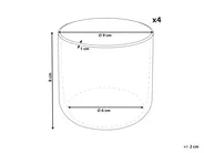 Becher 4er Set ANNISE Steinzeug Cremeweiß_957122