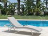 Sonnenliege mit Kissen AMELIA mit Relaxfunktion Metall Hellgrau