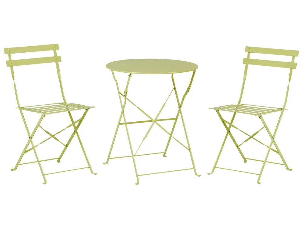 Bistro Set klappbar FIORI Metall Limettengrün