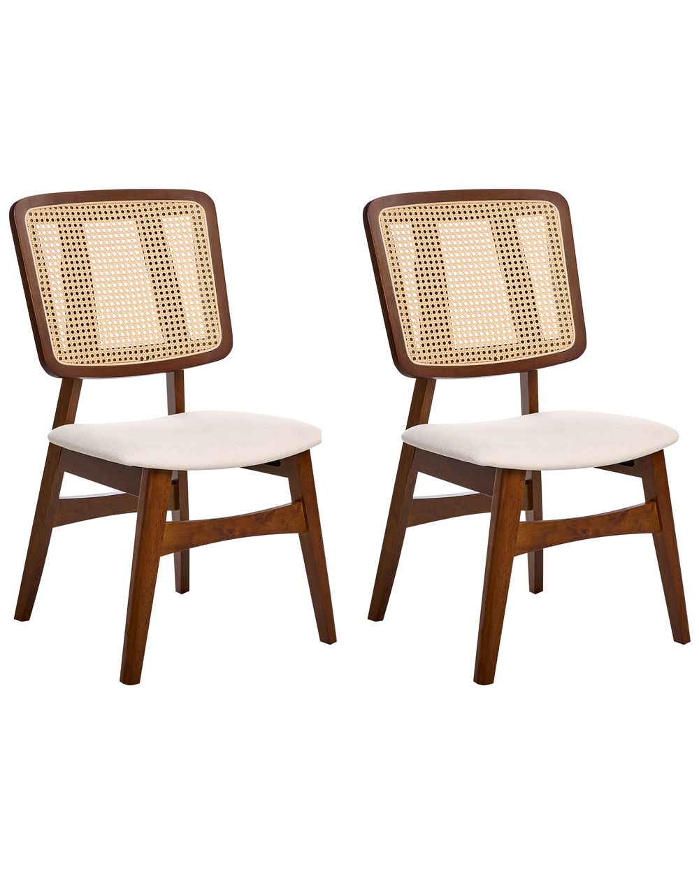 Set van 2 eetkamerstoelen ALCOVA Hout Bruin