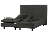 Bett verstellbar Stoff DUKE II 180 x 200 cm Dunkelgrau_987375