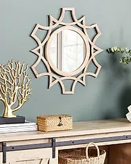 Wandspiegel ZAPOPAN 60 cm 60 cm Helles Tannenholz_1184608
