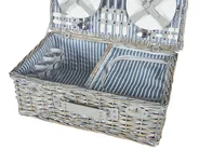 Picknickkorb FIGUE Geflecht Grau_964294