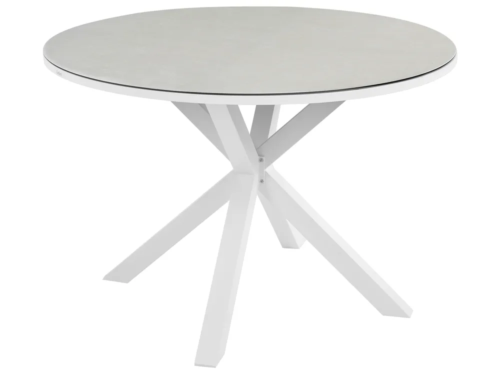 Gartenmöbel Set 4-Sitzer MALETTO/GROSSETO Metall Marmor Optik Grau / Beige_938227