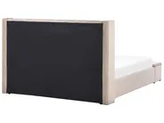 Waterbed with Storage Bench NOYERS Velvet Beige 180 x 200 cm (EU Super King)_915064
