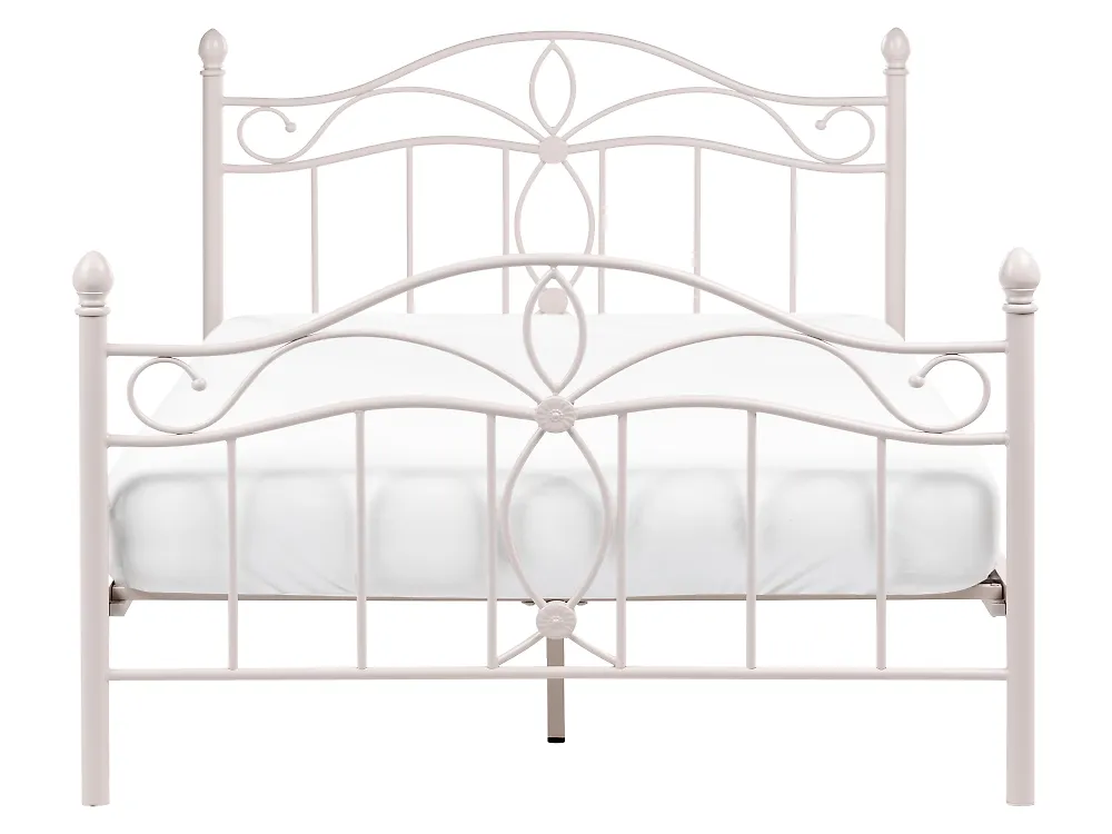 Bett mit Lattenrost Metall ANTLIA 140 x 200 cm Hellbeige_1165276