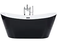 Freistehende Badewanne ANTIGUA 150 x 75 cm Schwarz_1150225
