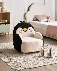 Kids Armchair Penguin FYN Boucle Black_975735