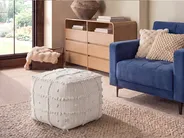 Pouf HARNAI Baumwolle Weiß_841513