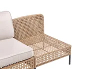 U-Shape Garden Sofa 6 Seater OMEGANA Modular PE Rattan Light Beige_1040778