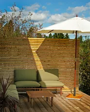 Lounge Set mit Tisch 4-Sitzer FRASCATI modular zertifiziertes Akazienholz Olivgrün_1012361