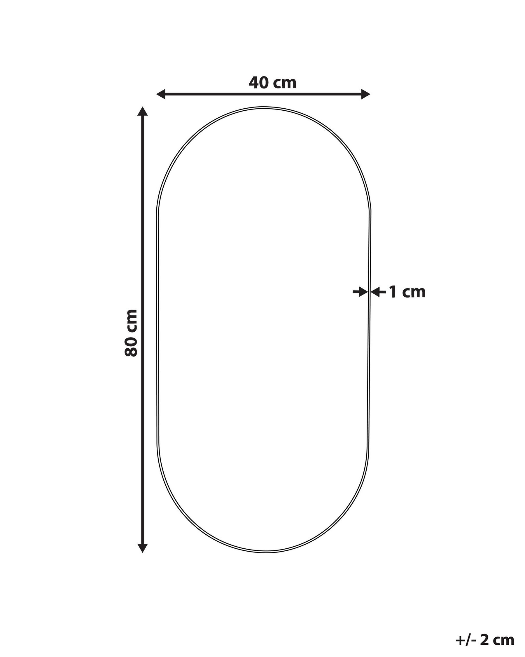 Wandspiegel ALFORTVILLE 40 cm 80 cm Silber_844154