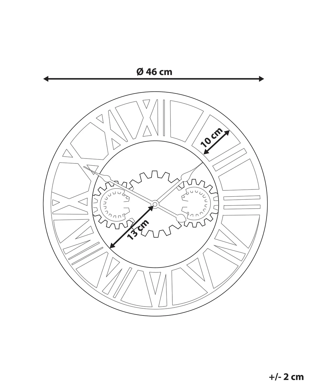 Wanduhr SEON 46 cm Metall Silber_798206