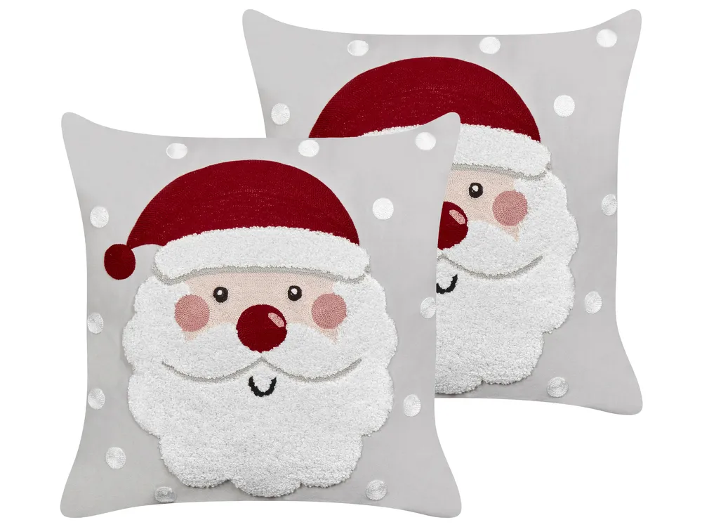 Dekokissen 2er Set SWEETENER Samtstoff 45 x 45 cm Grau