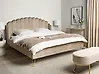 Bett mit Lattenrost Samtstoff AMBILLOU 180 x 200 cm Taupe