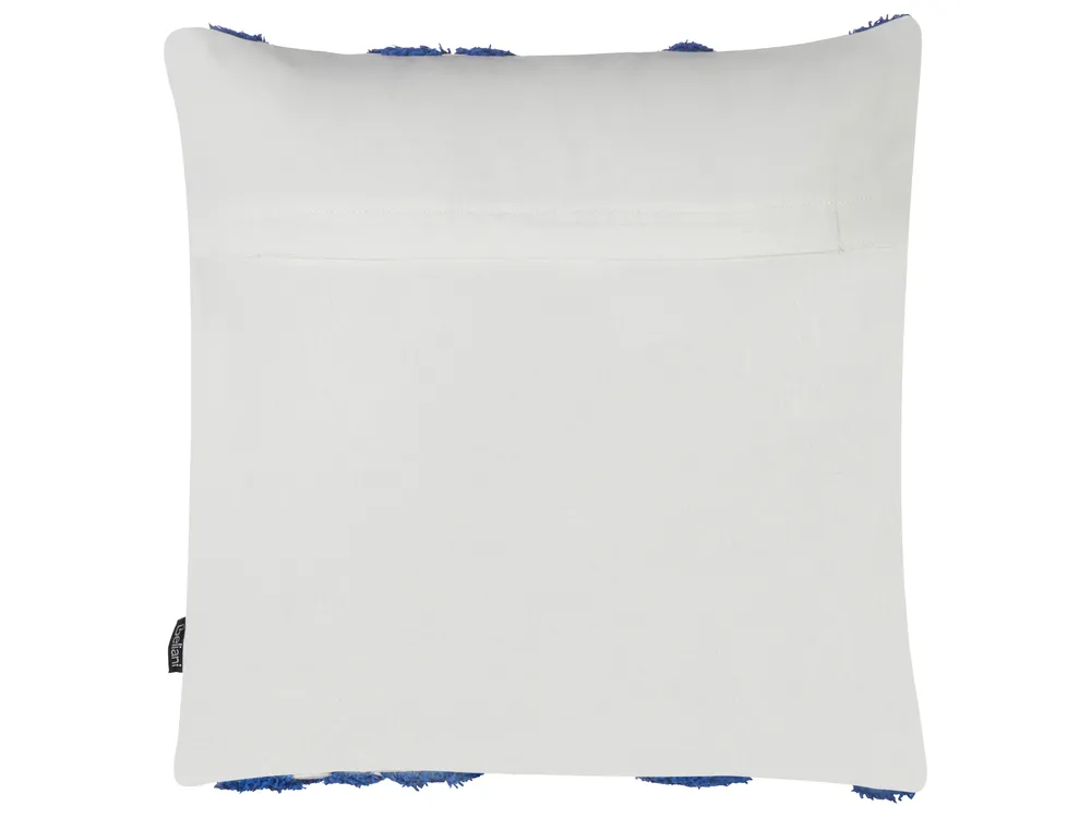 Set of 2 Decorative Cushions HAZEL 45 x 45 cm Cotton White Geometric Pattern_910425