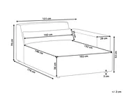 Linksseitige Chaiselongue HELLNAR Stoff Grau_911692