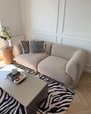 Modular Sofa 2 Seater MJALBI Boucle Beige_1131872