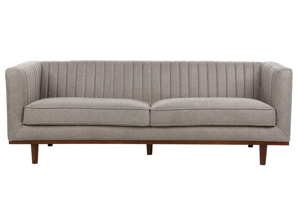 Sofa 3 Seater SKAULE Fabric Light Brown