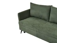 Eckschlafsofa 3-Sitzer KOGE mit Stauraum Stoff Grün linksseitig_1087919