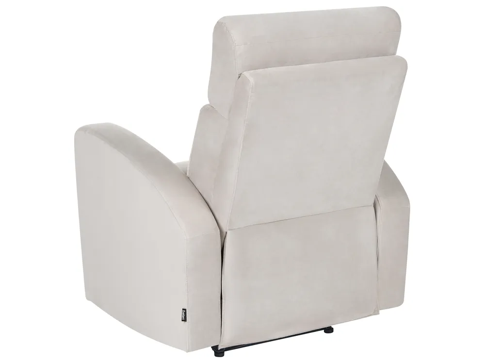 Sofa Set manuell verstellbar 3-Sitzer VERDAL Samtstoff Beige_1081162
