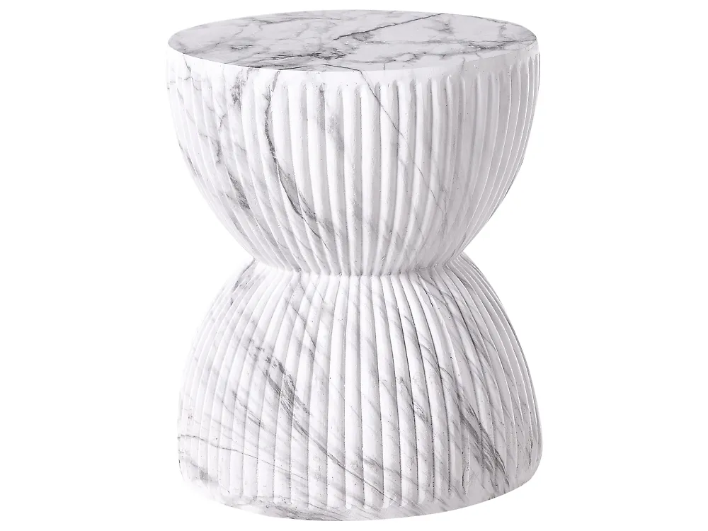 Miza za shranjevanje OCCHITO 36 cm 36 cm Beli marmor