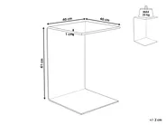Beistelltisch LOURDES Sicherheitsglas Transparent_815104