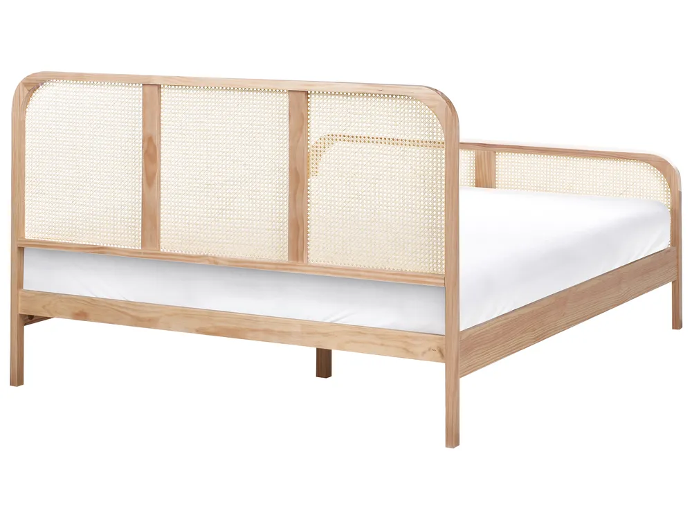Bed Pine Wood GONFARON 160 x 200 cm (EU King Size) Light Brown_977116