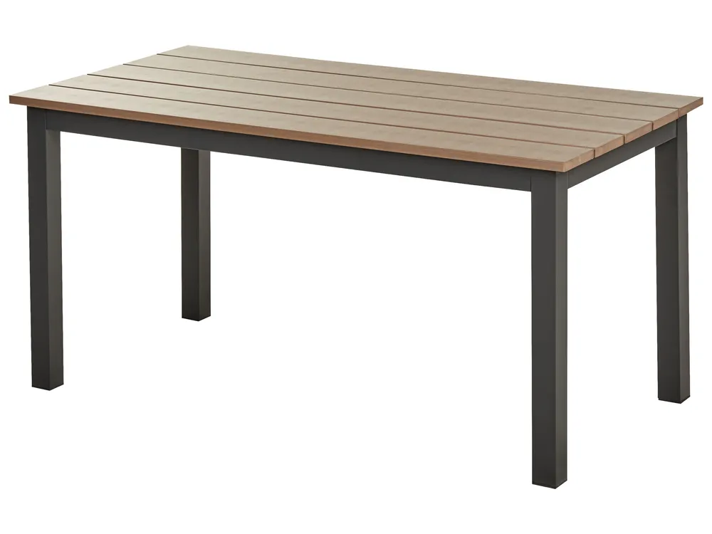 Garten Ecksofa mit Tisch 5-Sitzer MESSINA Grau / Beige linksseitig_878308