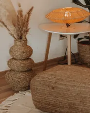 Tischlampe MENTIRI Geflecht Naturfarben_975071