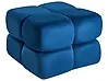 Pouf CALIENTE Samtstoff Marineblau