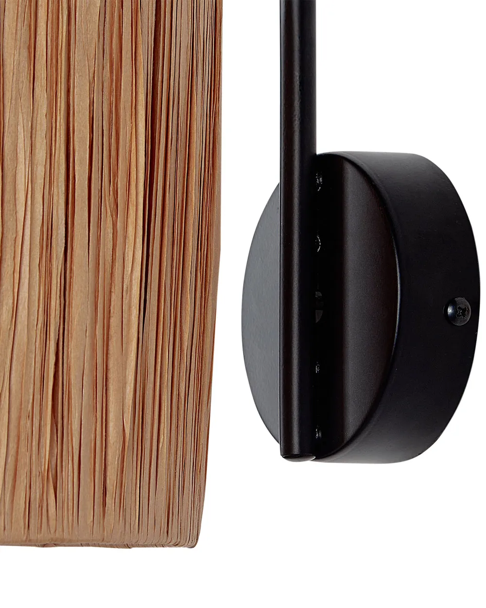 Set of 2 Wall Lamps SHINFA Wicker Natural_899939